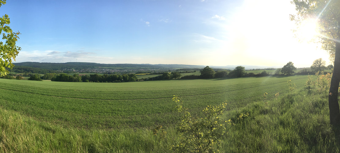 Blick von Nieste auf Kaufungen